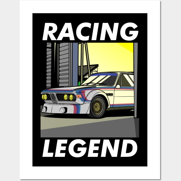 BMW E9 CSL Racing Legend Wall Art by BackintheDayShirts